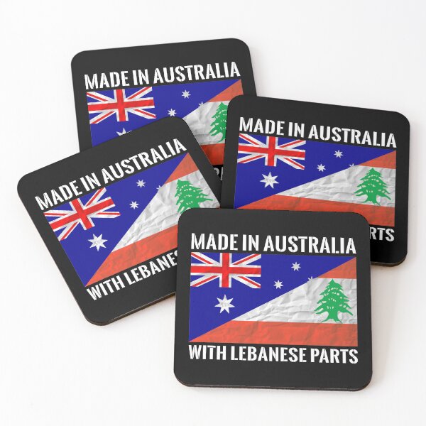 Aperçu de l'œuvre Fabriqué en Australie avec des pièces libanaises - Libanais créée et vendue par T-shirt For You.