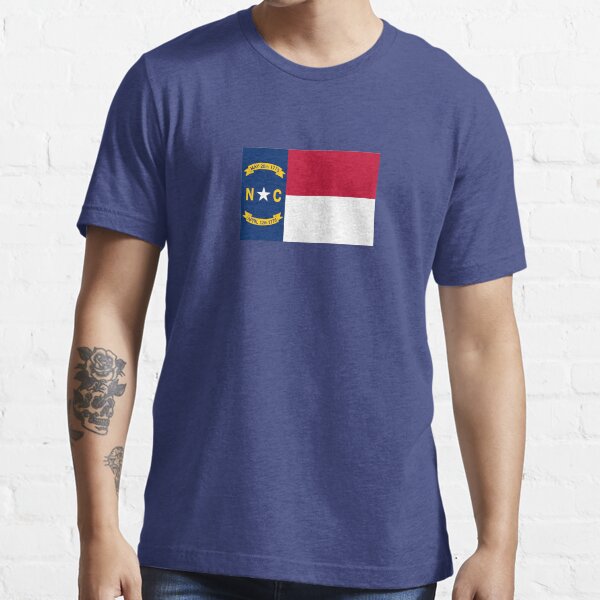 North Carolina USA State Charlotte Flag Bedspread T-Shirt Sticker Essential T-Shirt