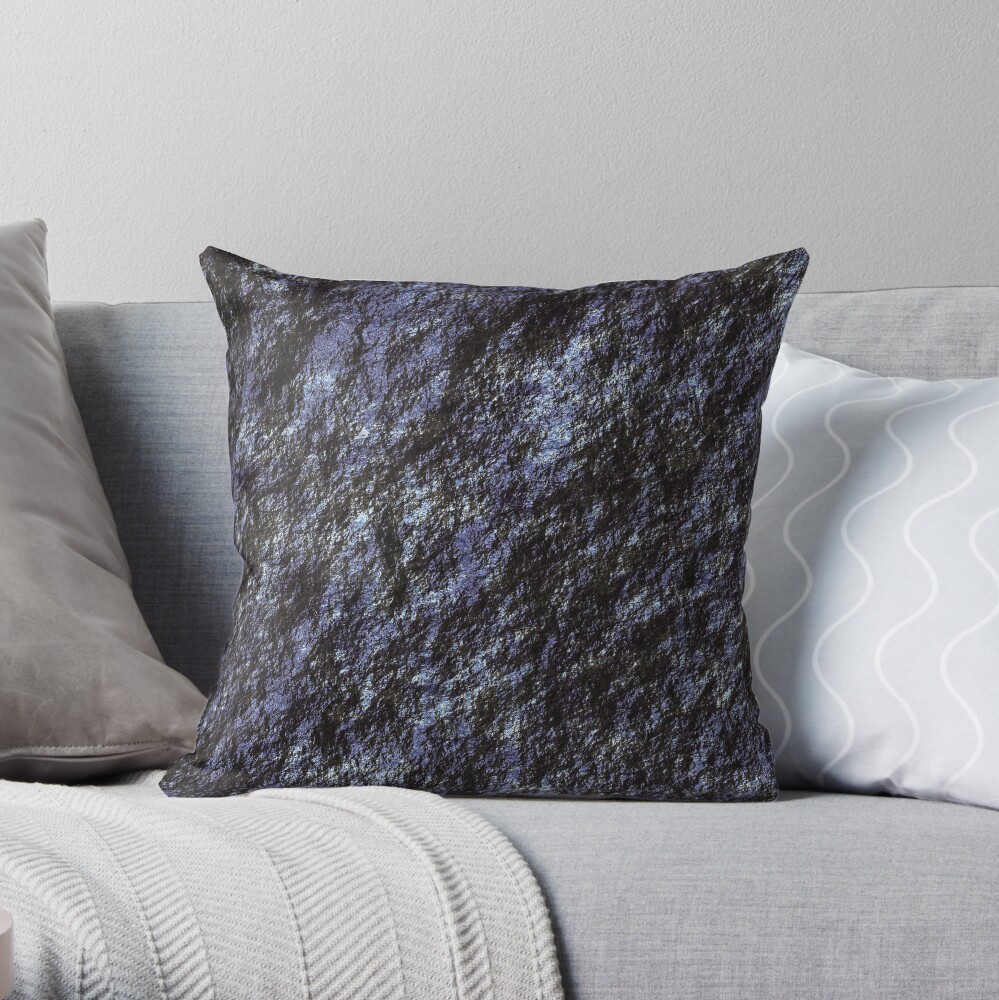 Decorations with blue shiny stone Throw Pillow