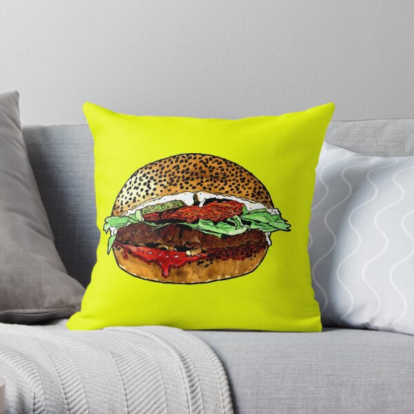 Le hamburger végétalien Coussin