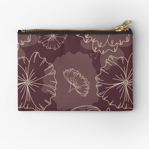 Floral Butterfly Collection Spring Seamless Surface Pattern Zipper Pouch
