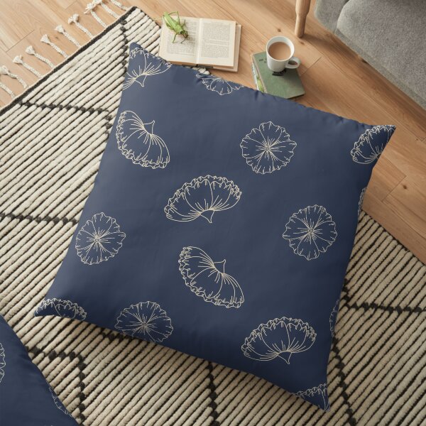 Floral Butterfly Collection Spring Seamless Surface Pattern Floor Pillow