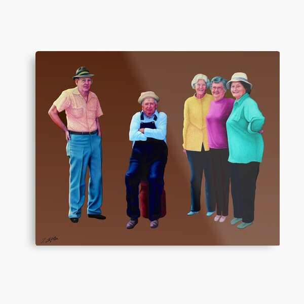 Old Friends - photoprint of a 30x38 construction piece Metal Print