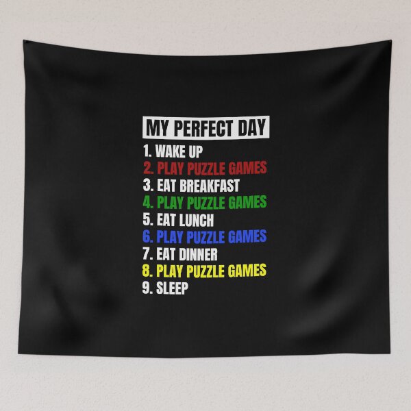 Item preview, My Perfect Day Playing Puzzle Games designed and sold by juvajay.