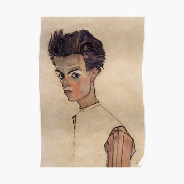 Egon Schiele - Selbstporträt Poster
