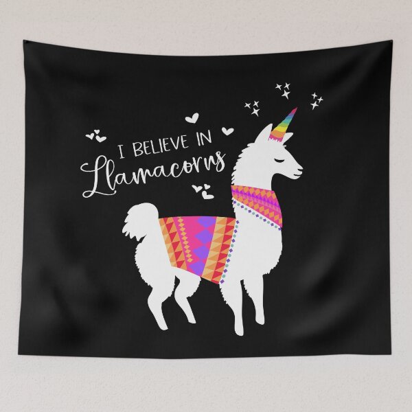 Item preview, Magic Llamacorn Cute Llama with Unicorn Horn designed and sold by AntiqueImages.