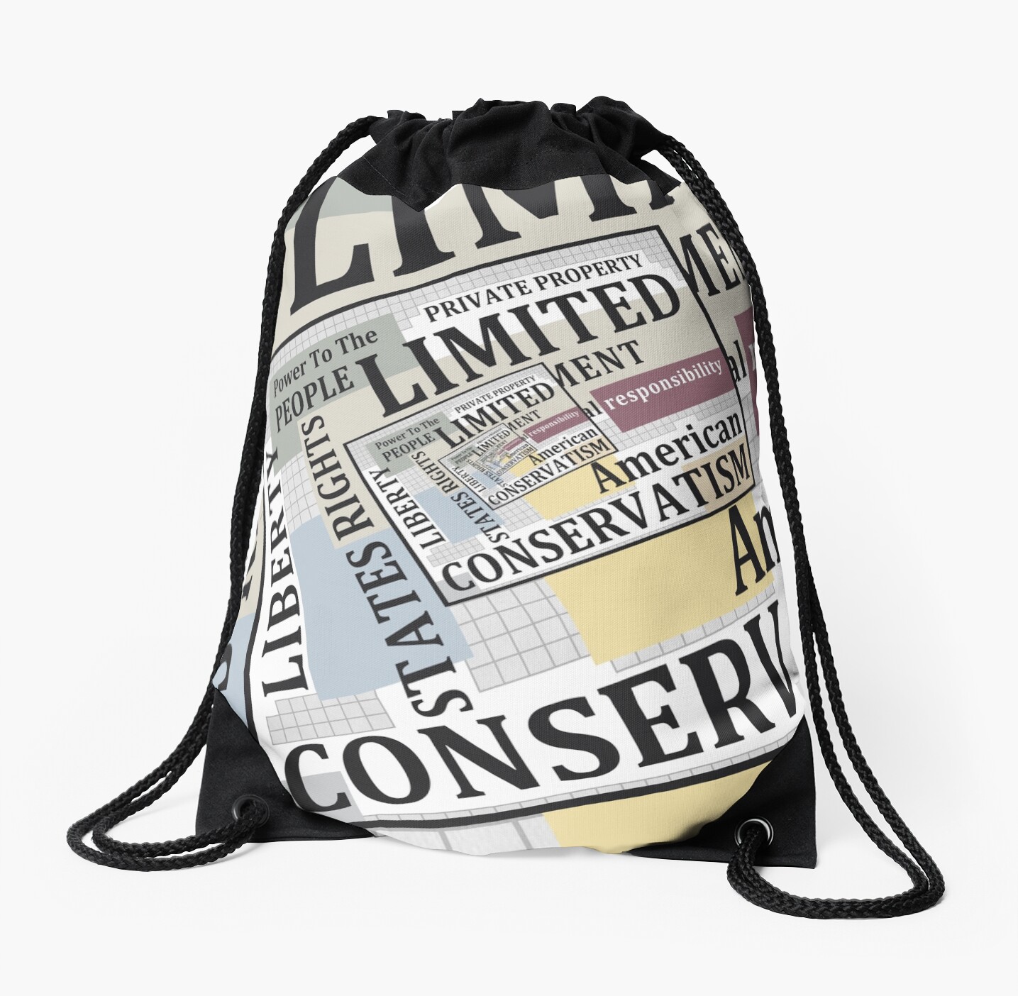 "Limited Government" Drawstring Bags by morningdance Redbubble