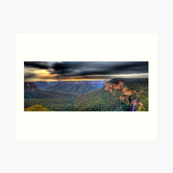 Govetts Leap Sunrise Panorama Art Print