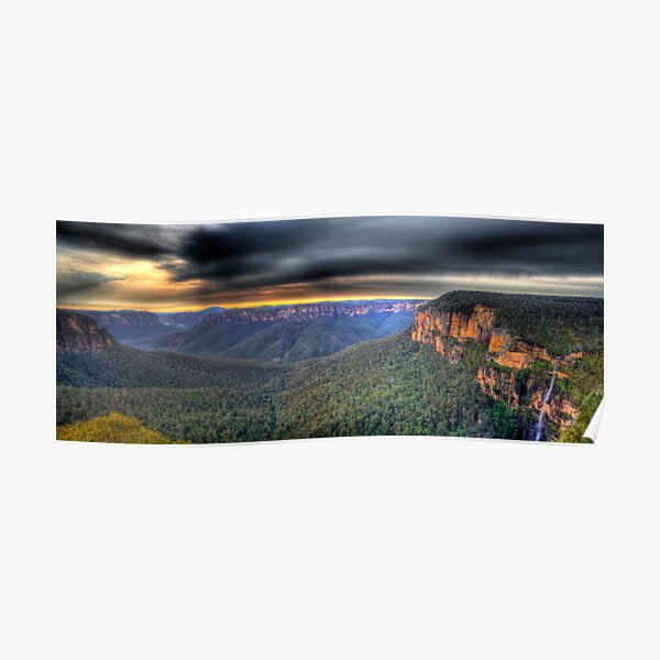 Govetts Leap Sunrise Panorama Poster