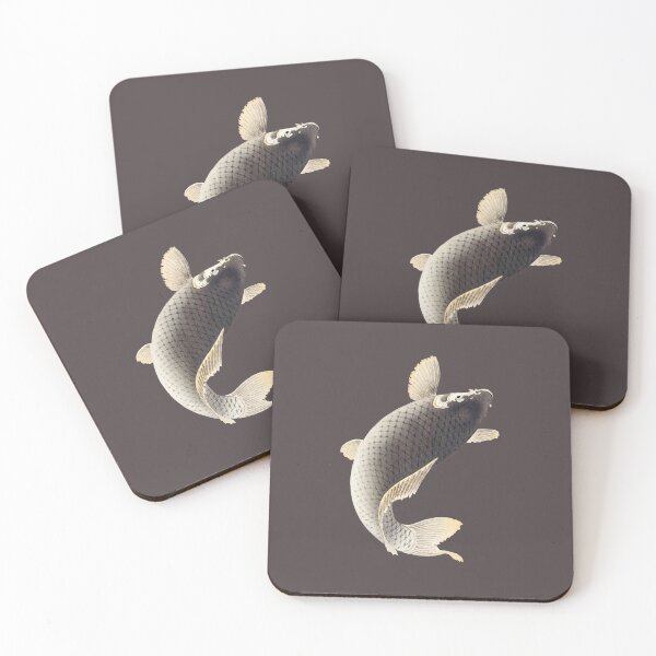 Item preview, Jumping Carp - Japanese Art 1900s designed and sold by pennyandhorse.