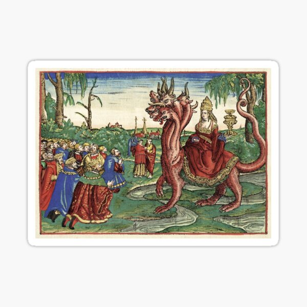 Whore of Babylon. Martin Luther's 1534 translation of the Bible. Sticker