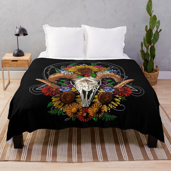 Item preview, Psychedelic Ram Skull designed and sold by underheaven.