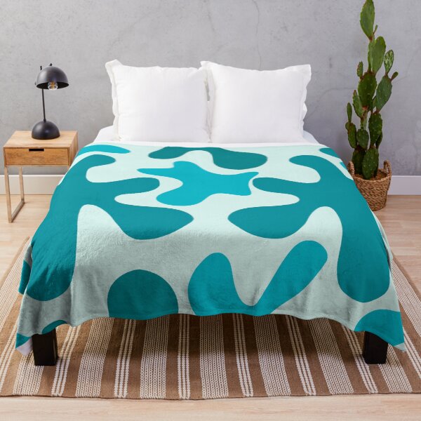 Aperçu de l'œuvre Sea Star Maximalist Abstract in Turquoise Teal créée et vendue par kierkegaard.