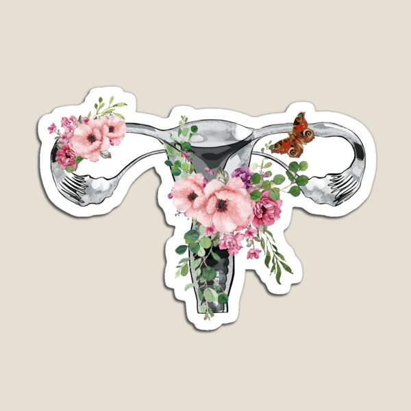 Artikelvorschau, Uterus Pro Choice Feministische rosa Blume entworfen und verkauft von Collagedream.