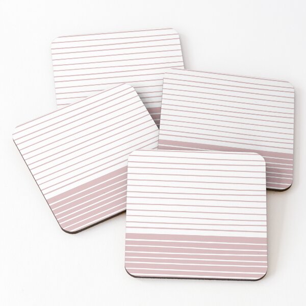 Item preview, Abstract Stripes Minimal Pattern Pink and White designed and sold by meggydesigns.