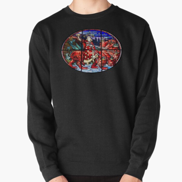 Whore of Babylon. Riding the seven headed Beast. Pullover Sweatshirt