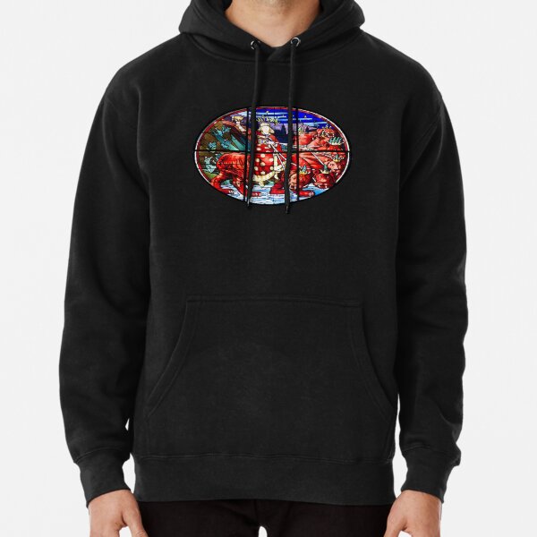 Whore of Babylon. Riding the seven headed Beast. Pullover Hoodie
