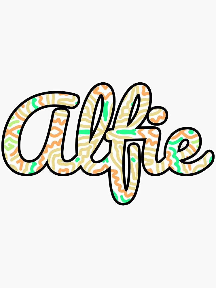 Alfie Handwritten Name Sticker By Inknames Redbubble