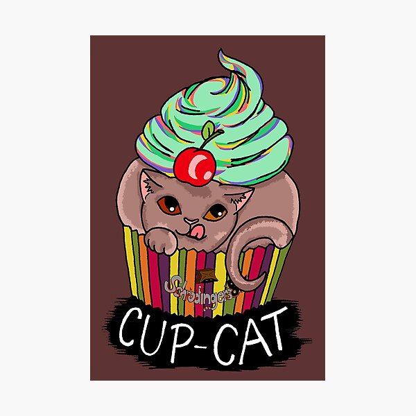Cup-Cat, die süße Naschkatze Fotodruck