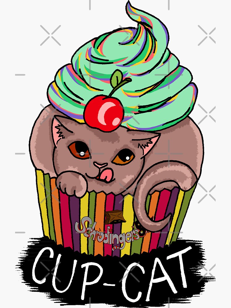 Thumbnail 3 von 3, Sticker, Cup-Cat, die süße Naschkatze designt und verkauft von Boxcats.