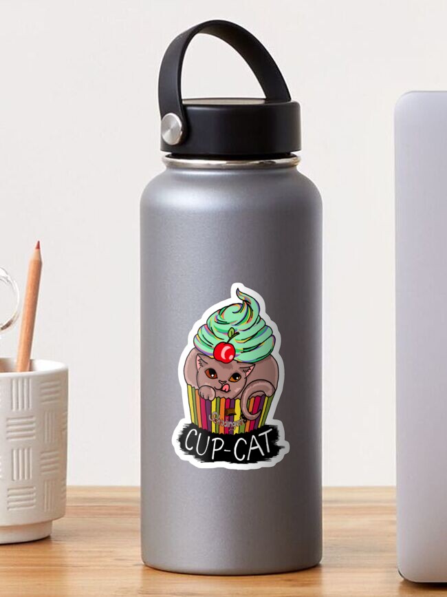 Thumbnail 1 von 3, Sticker, Cup-Cat, die süße Naschkatze designt und verkauft von Boxcats.