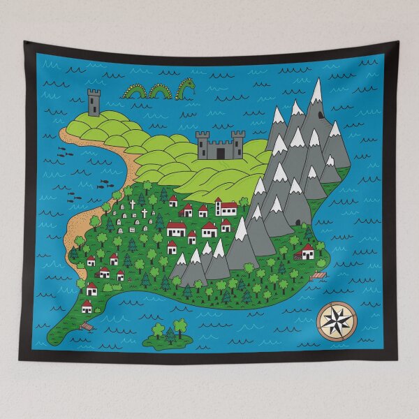 Item preview, Island Map designed and sold by carineavecunc.
