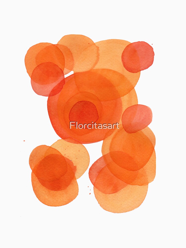 Orange drops, watercolor transparencies by Florcitasart