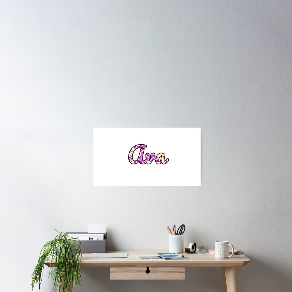 Ava Handwritten Name Poster By Inknames Redbubble