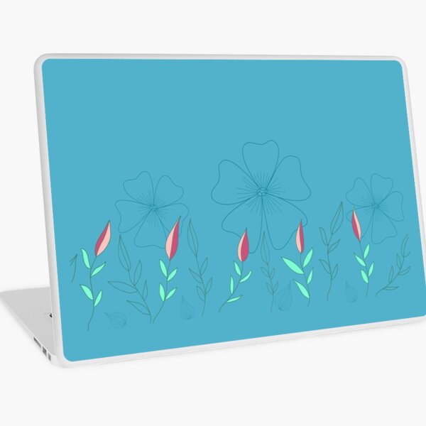 Floral Butterfly Collection Spring Seamless Border Surface Pattern Laptop Skin