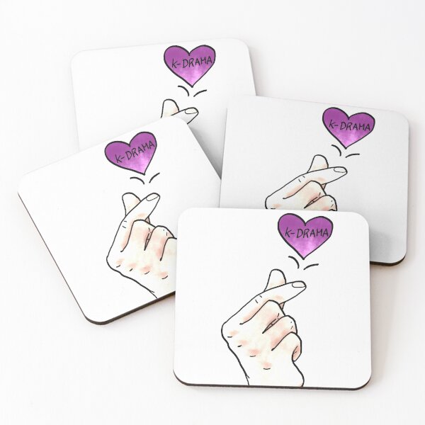 Item preview, I heart K-drama. Kdrama Finger Heart. Korean drama fans.  designed and sold by MultiFandomFan.