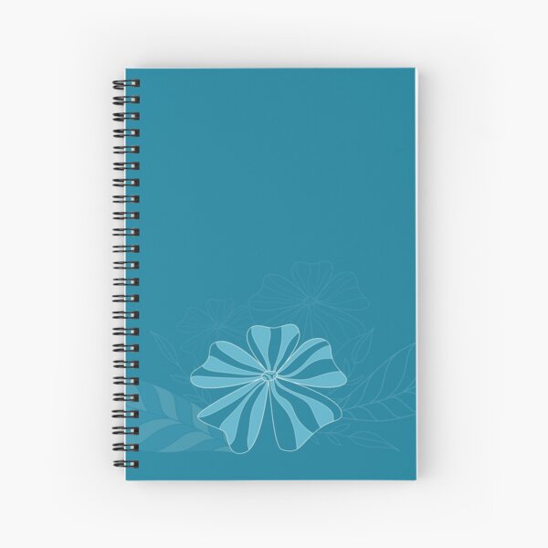 Aleiah Flower Collection Spring Seamless Border Surface Pattern Spiral Notebook