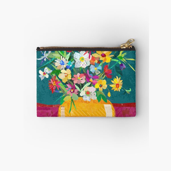 Item preview, Whimsical Collage Flower Pot Still Life Fine Art Wall Decor Print for Living Rooms, Bedroom, Kitchens & More designed and sold by traciwithani.