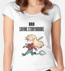 BRB - saving storybrooke Women's Fitted Scoop T-Shirt
