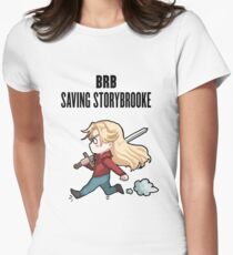 BRB - saving storybrooke Women's Fitted T-Shirt