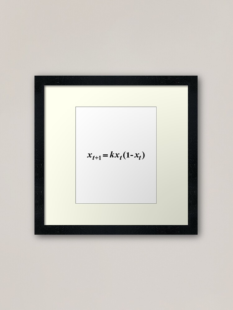 Chaos Theory Math Equation Framed Art Print By Mikeprittie Redbubble