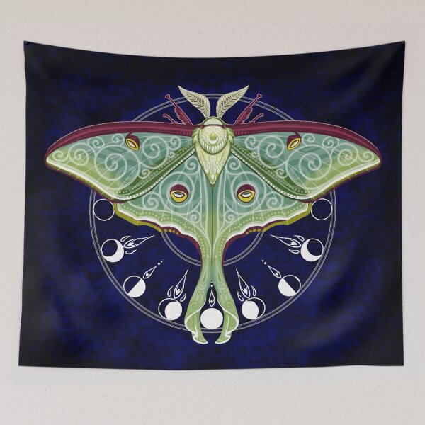 Item preview, Tribal Luna Moth Mandala designed and sold by PaleoPanthera.
