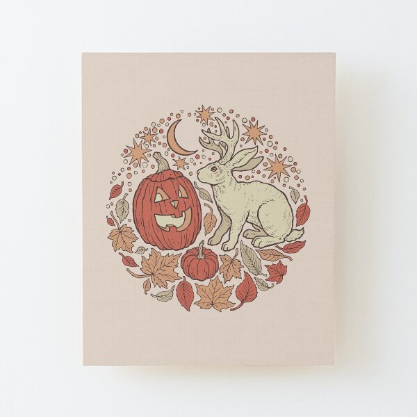 Halloween Friends | Autumn Palette Wood Mounted Print