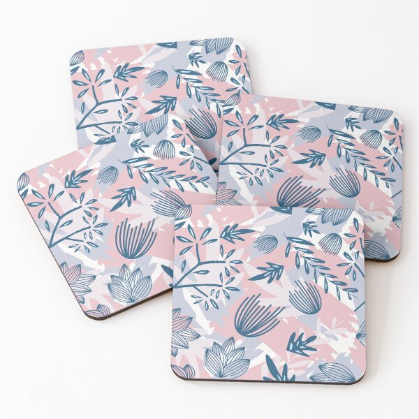 Item preview, Flowers pattern petals leaves art purple pink gift designed and sold by Style4You24.