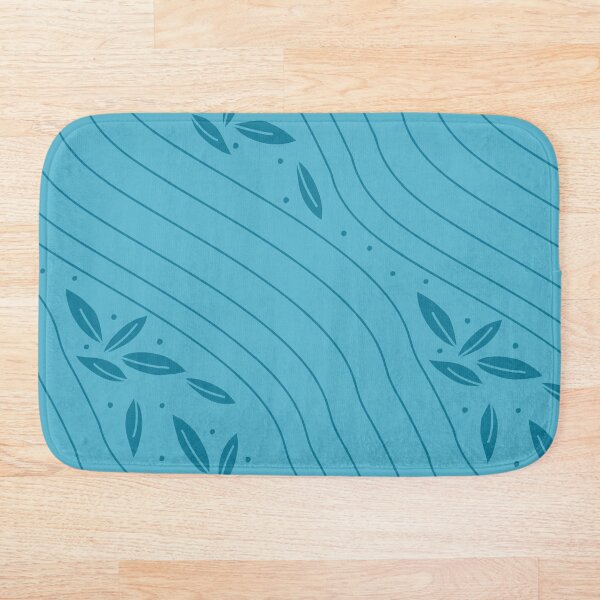 Aleiah Flower Collection Spring Seamless Surface Pattern Bath Mat