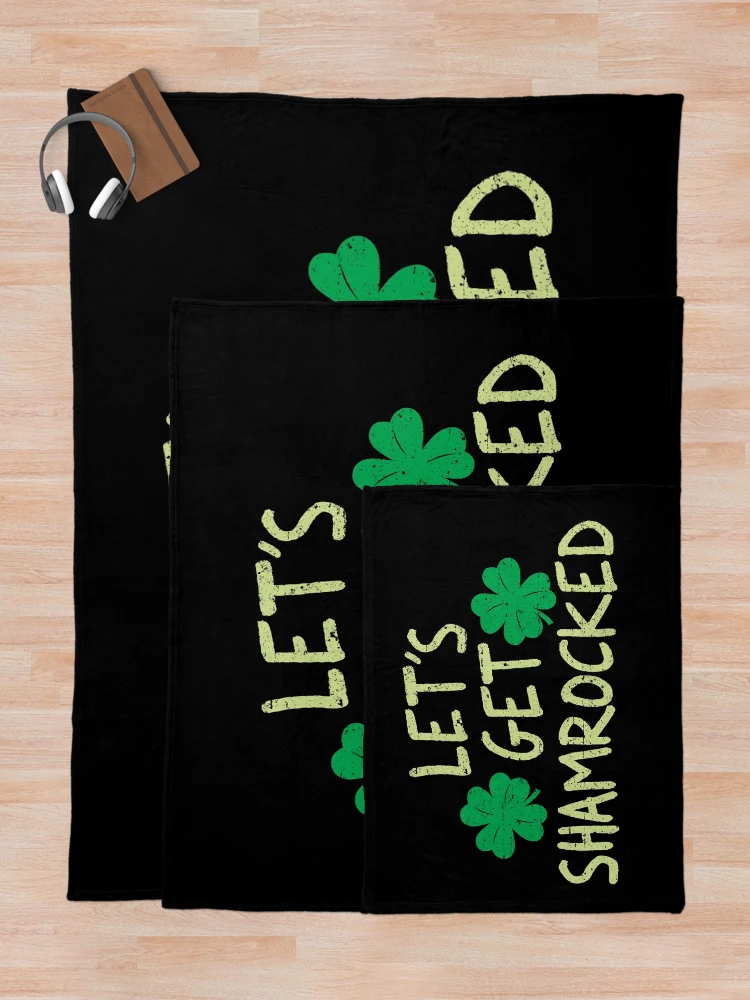 Thumbnail 5 of 6, Throw Blanket, Lets Get Shamrocked (Yellow) [Roufxis-Rb] designed and sold by RoufXis.