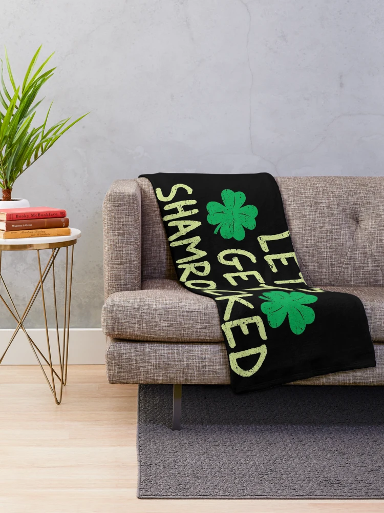 Thumbnail 2 of 6, Throw Blanket, Lets Get Shamrocked (Yellow) [Roufxis-Rb] designed and sold by RoufXis.