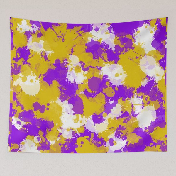 Item preview, Purple Gold and White Paint Splatter designed and sold by BigTexFunkadelic.