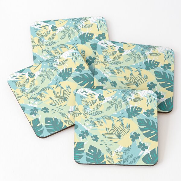 Item preview, Flowers pattern petals leaves art pillow yellow turquoise gift designed and sold by Style4You24.