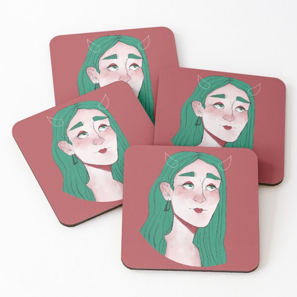 Item preview, Chica de pelo verde con cuernos designed and sold by charlotteodell.