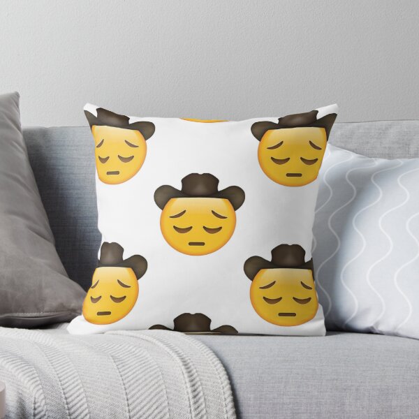 Cowboy store emoji pillow