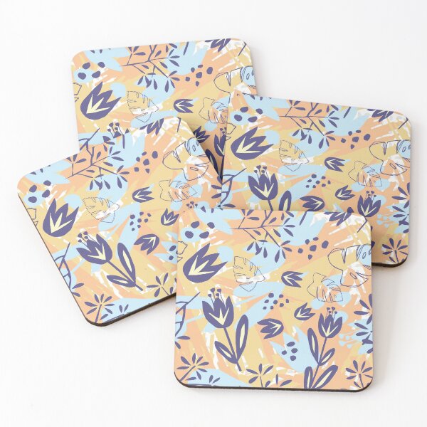 Item preview, Flowers Pattern Petals Leaves Art Pillow Blue Orange Gift designed and sold by Style4You24.