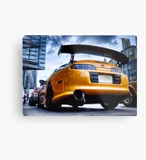 TOYOTA SUPRA - Pimped street car racer Back Metal Print
