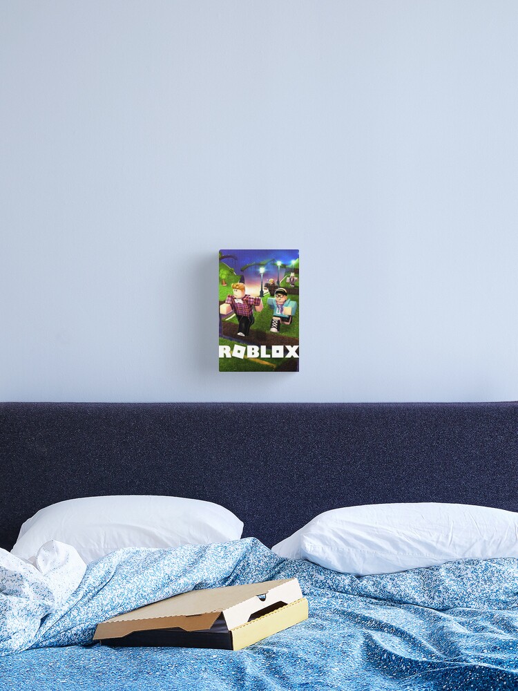 Roblox Game Walking On Blue Canvas Print By Best5trading Redbubble