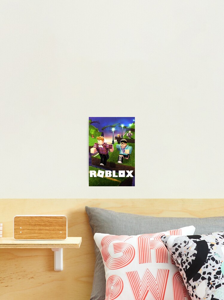 Roblox Game Walking On Blue Metal Print By Best5trading Redbubble