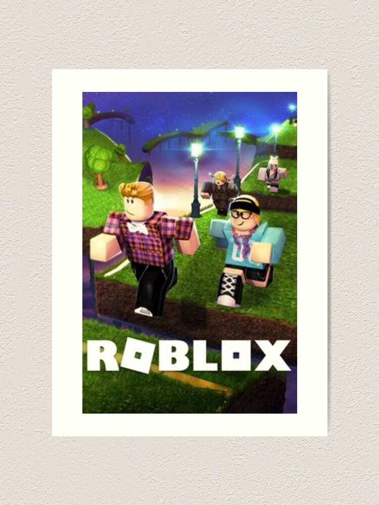 Lamina Artistica Roblox Game Walking On Blue De Best5trading Redbubble - roblox oof lámina artística